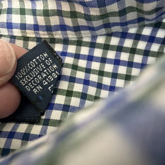 Ralph Lauren Mens Large Cotton Classic Fit Shirt Long Sleeve Plaid Button Front - Picture 7 of 10